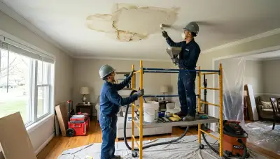 Ceiling water damage repair in Elizabeth, NJ for stains, sagging, and hidden moisture