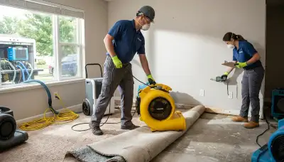 Water damage restoration crew serving Elizabeth, NJ homes with emergency cleanup and drying services