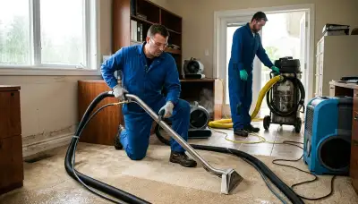 Emergency water removal service in Elizabeth, NJ for homes with water damage cleanup and drying equipment
