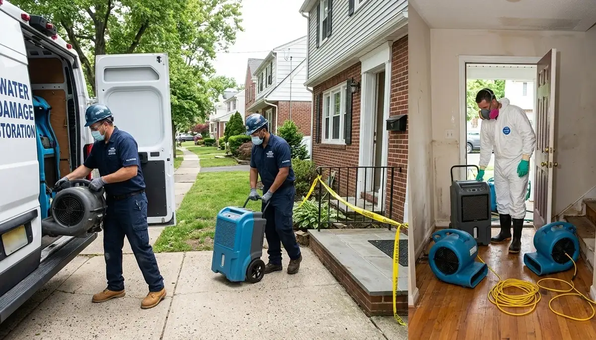 Water damage restoration team serving Elizabeth, NJ for emergency cleanup and repairs