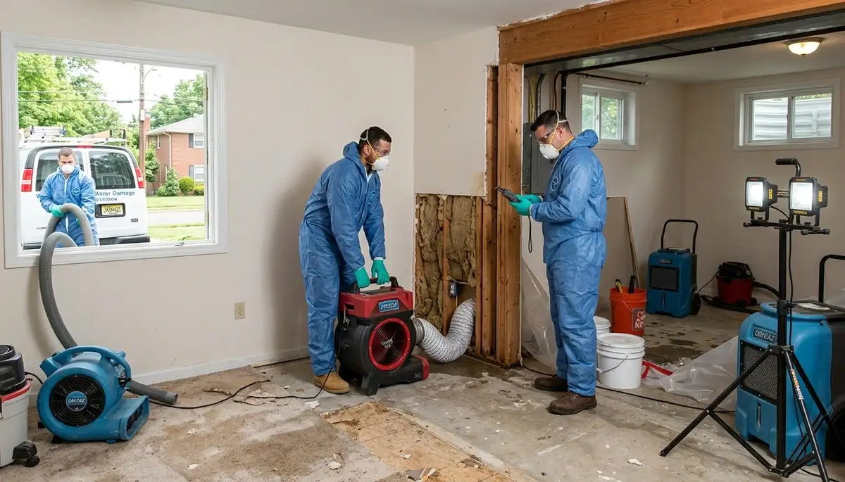 Water damage restoration team serving Elizabeth, NJ for fast emergency cleanup
