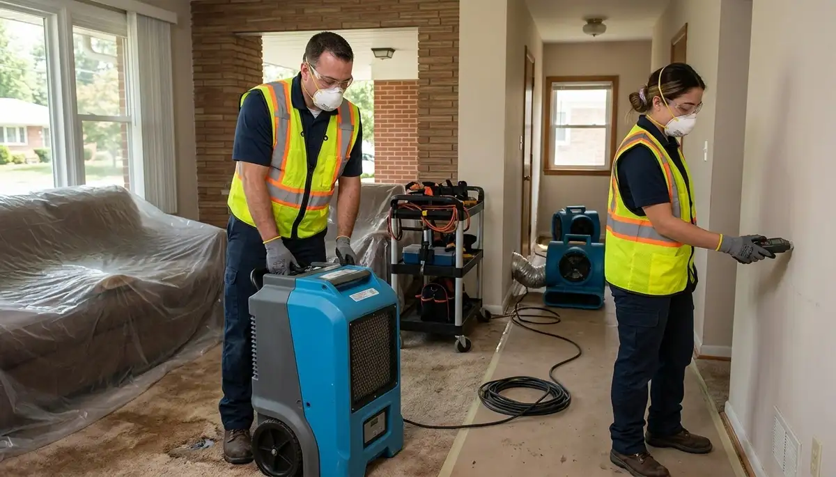 Water damage restoration team serving Elizabeth, NJ for emergency cleanup and repair