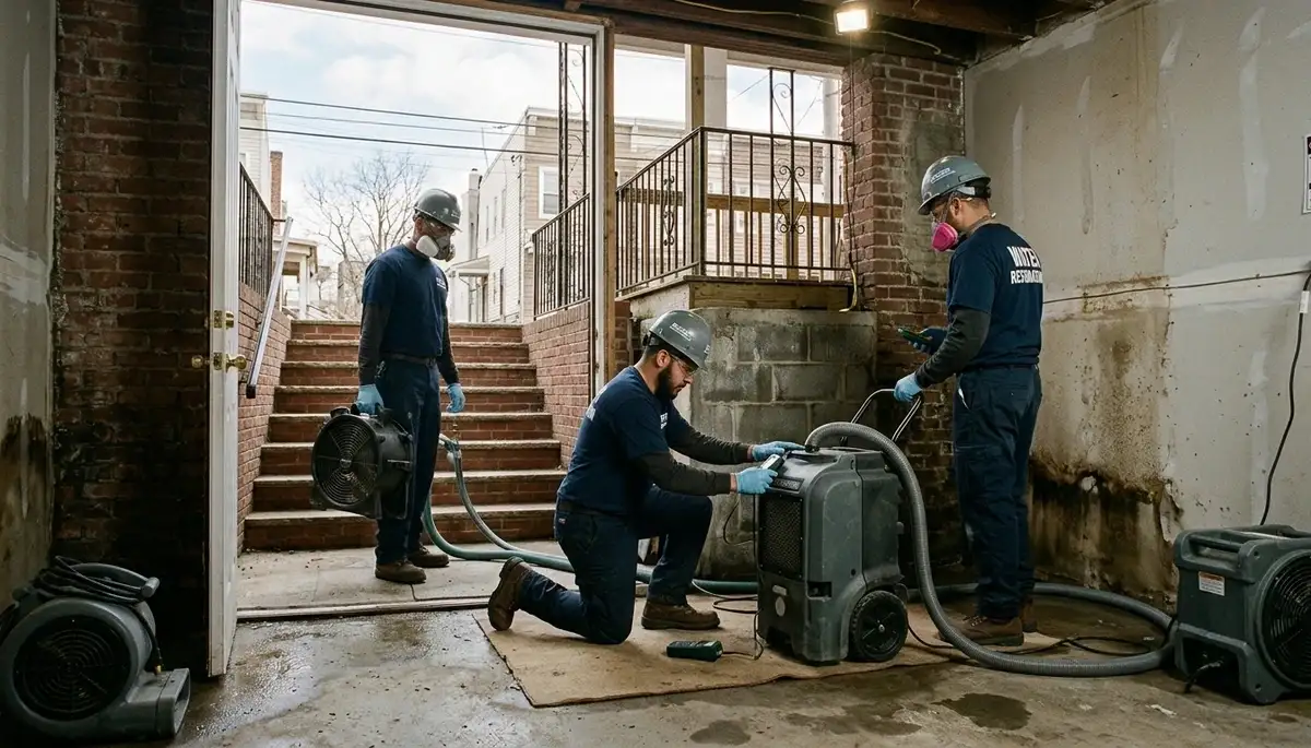 Water damage restoration team serving Elizabeth, NJ for fast water removal and cleanup