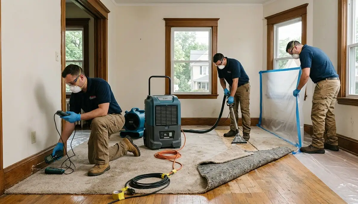 Water damage restoration team serving Elizabeth, NJ for rapid water cleanup and repair