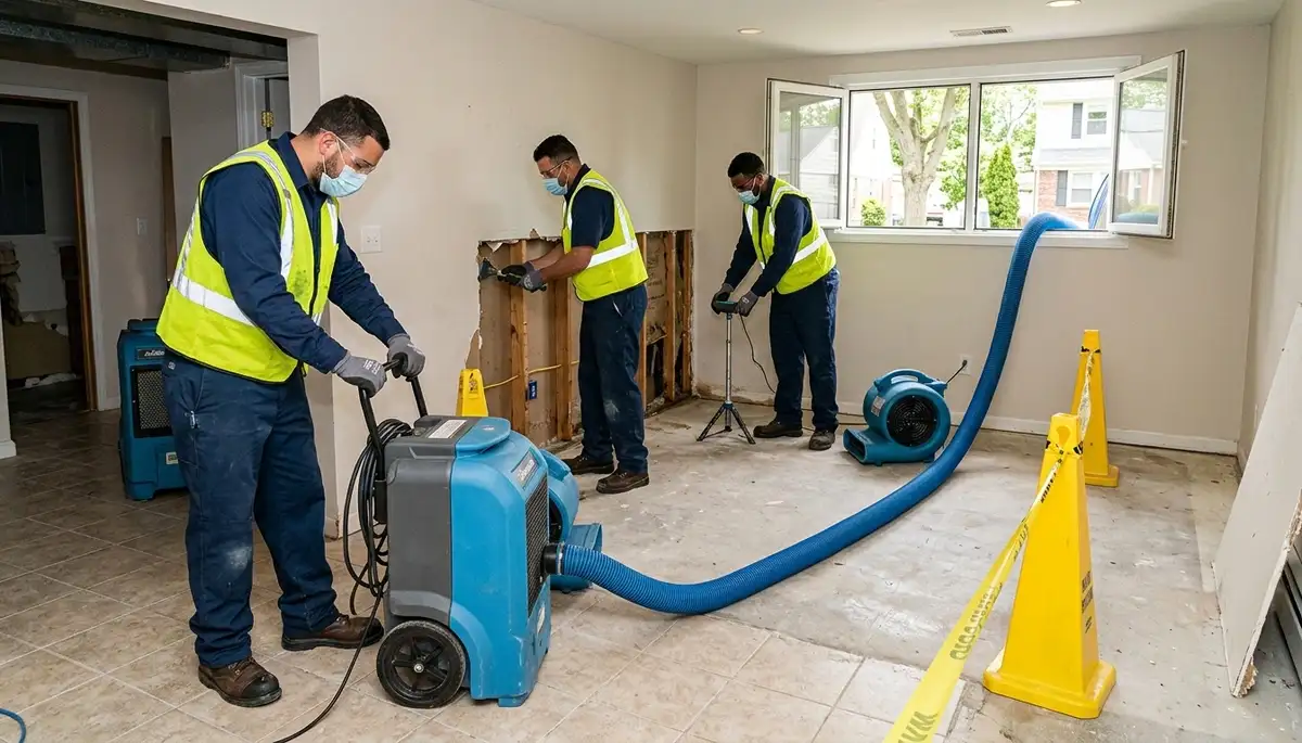 Water damage restoration team serving Elizabeth, NJ for fast cleanup and repair