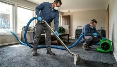 Water extraction service in Elizabeth, NJ removing standing water from a home after water damage